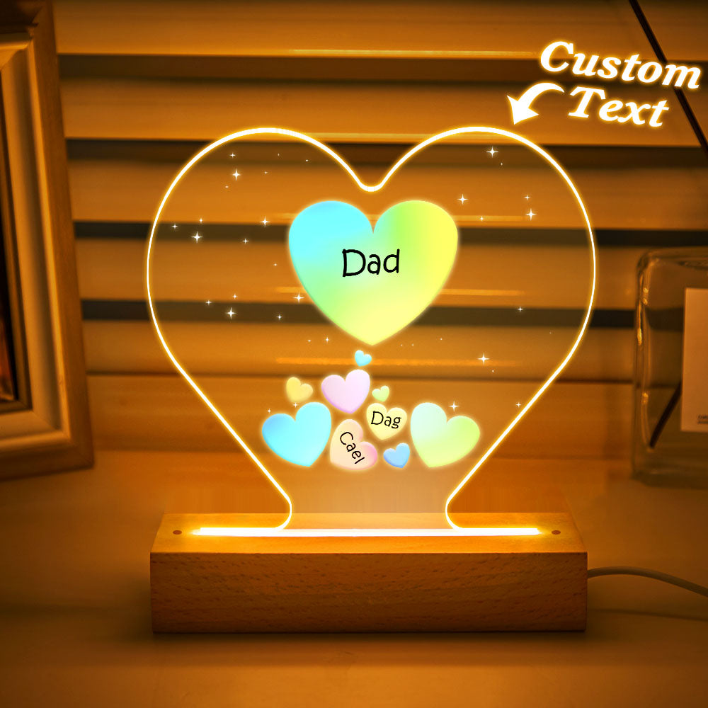 Family Heart Night Light