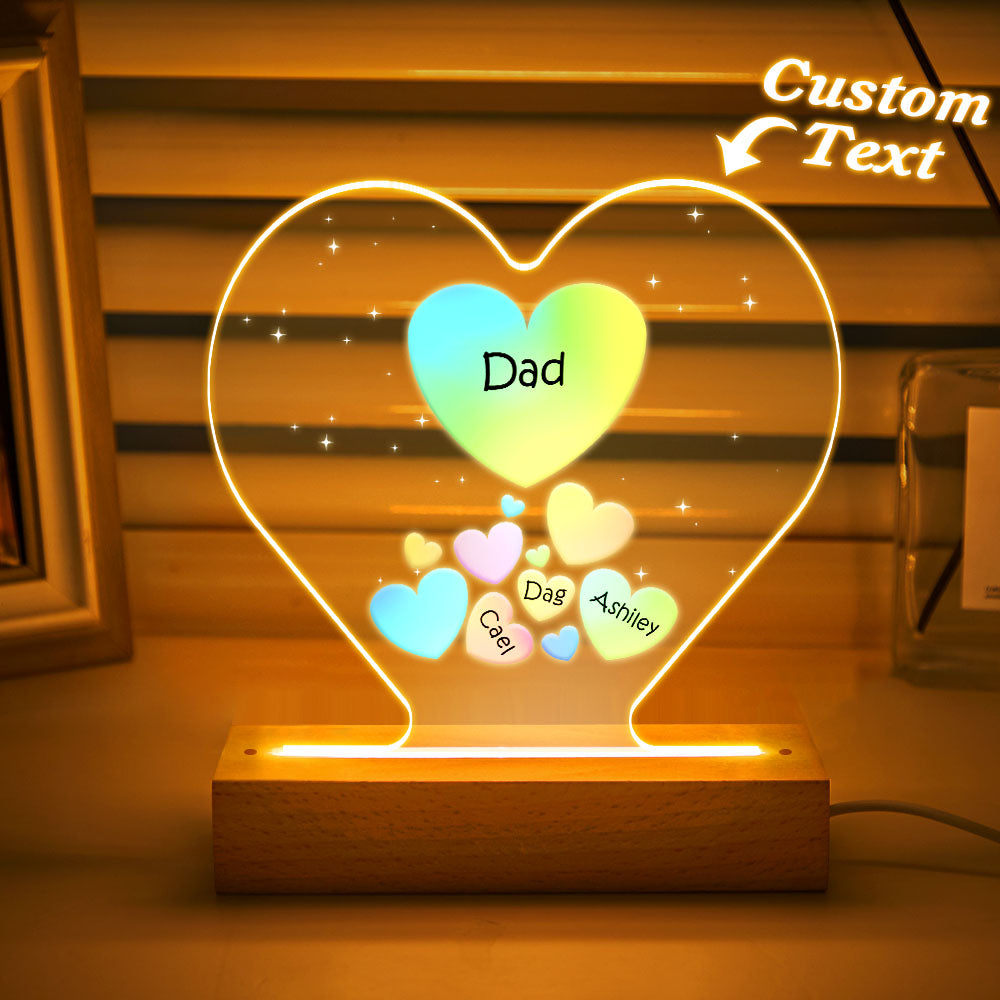 Family Heart Night Light