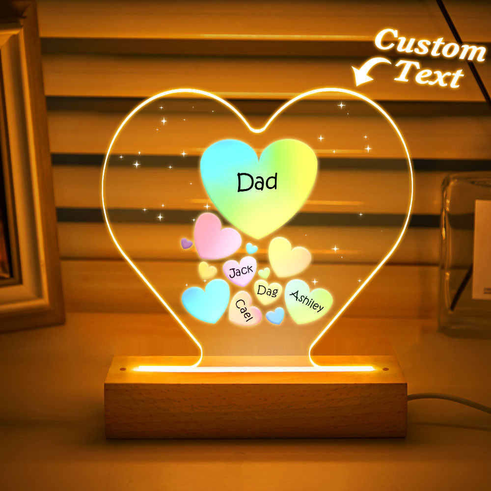 Family Heart Night Light