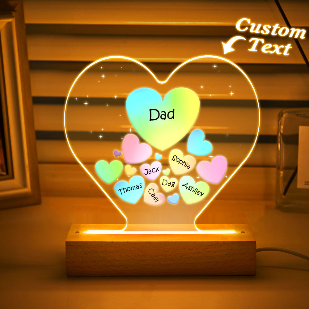 Family Heart Night Light