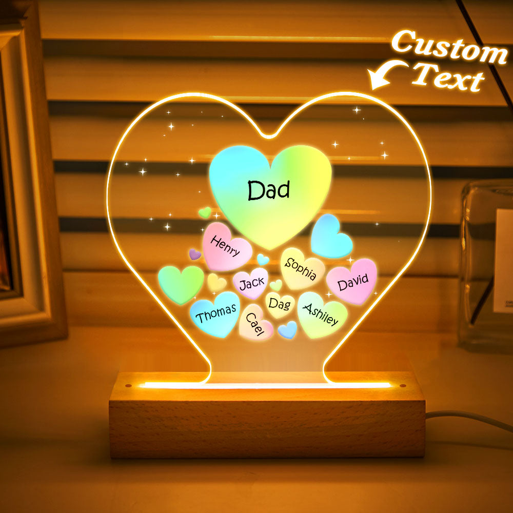 Family Heart Night Light