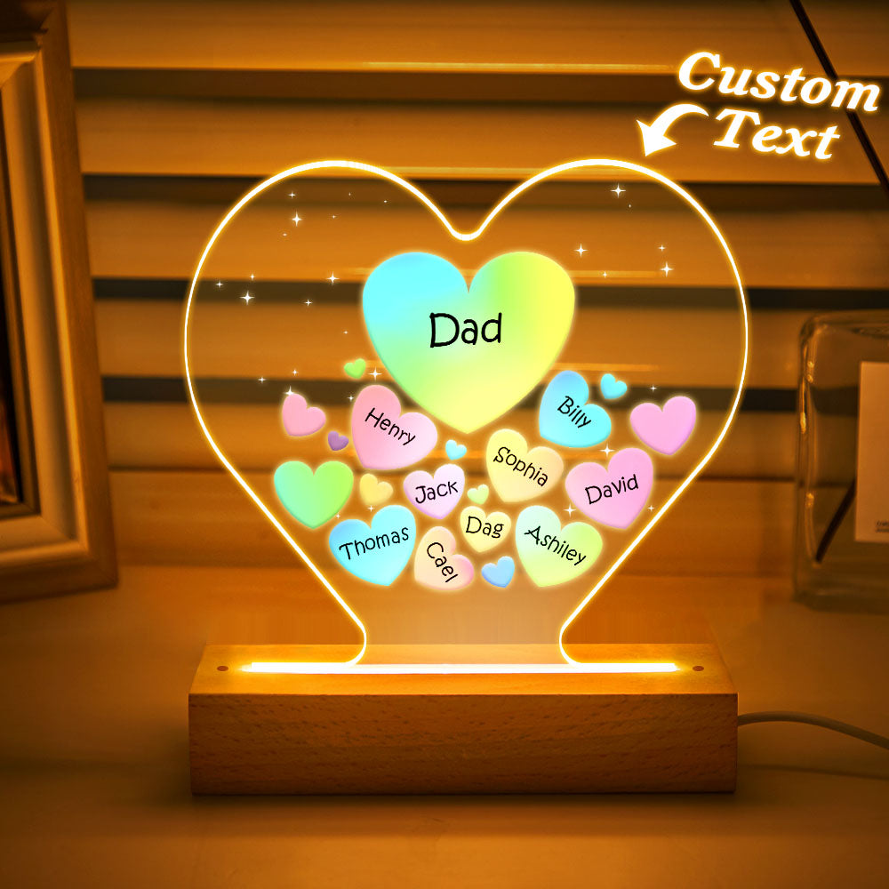 Family Heart Night Light