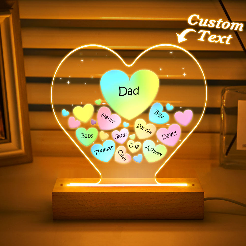 Family Heart Night Light