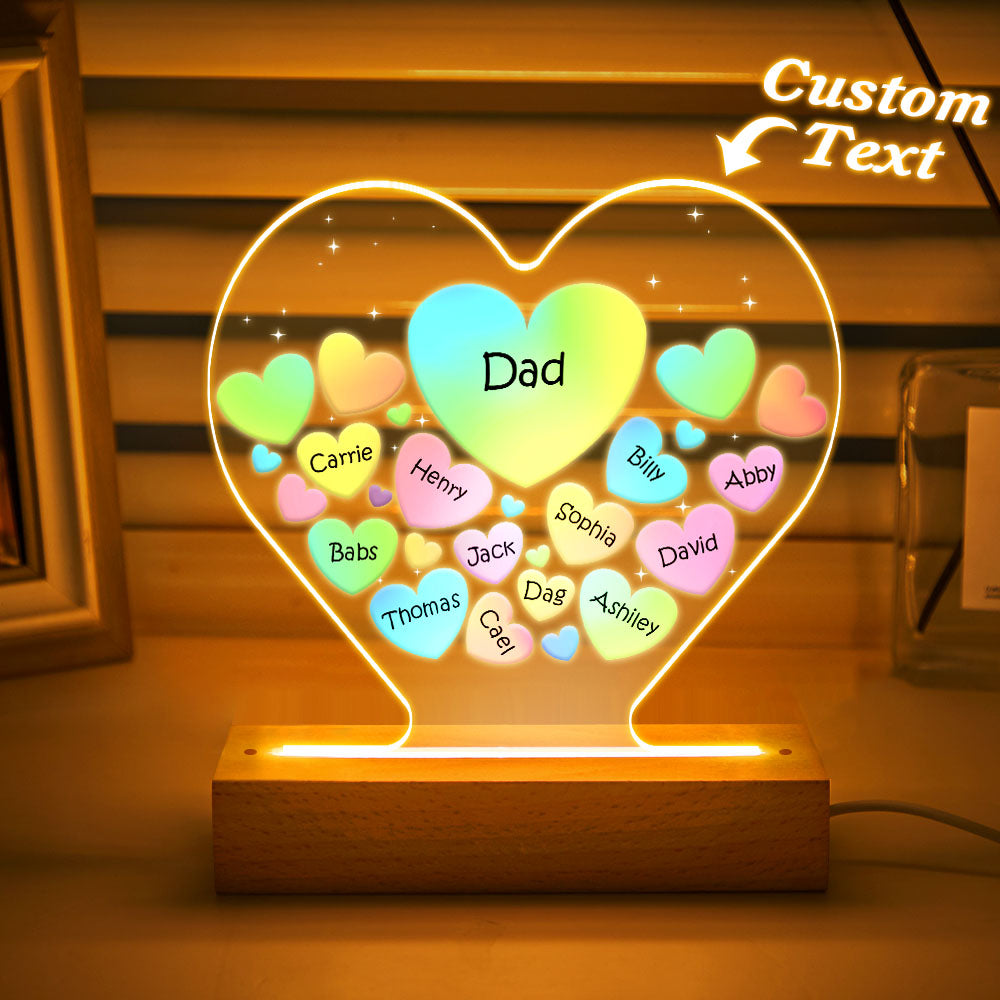 Family Heart Night Light