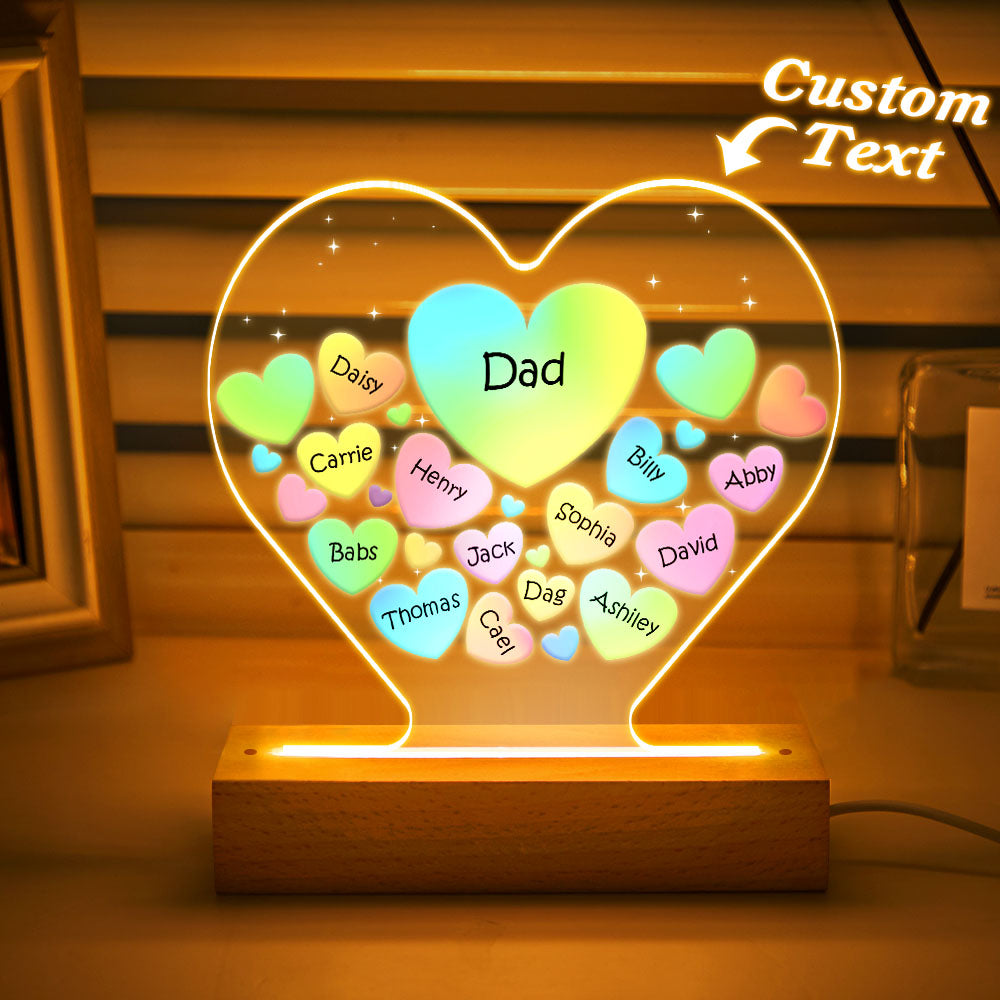 Family Heart Night Light