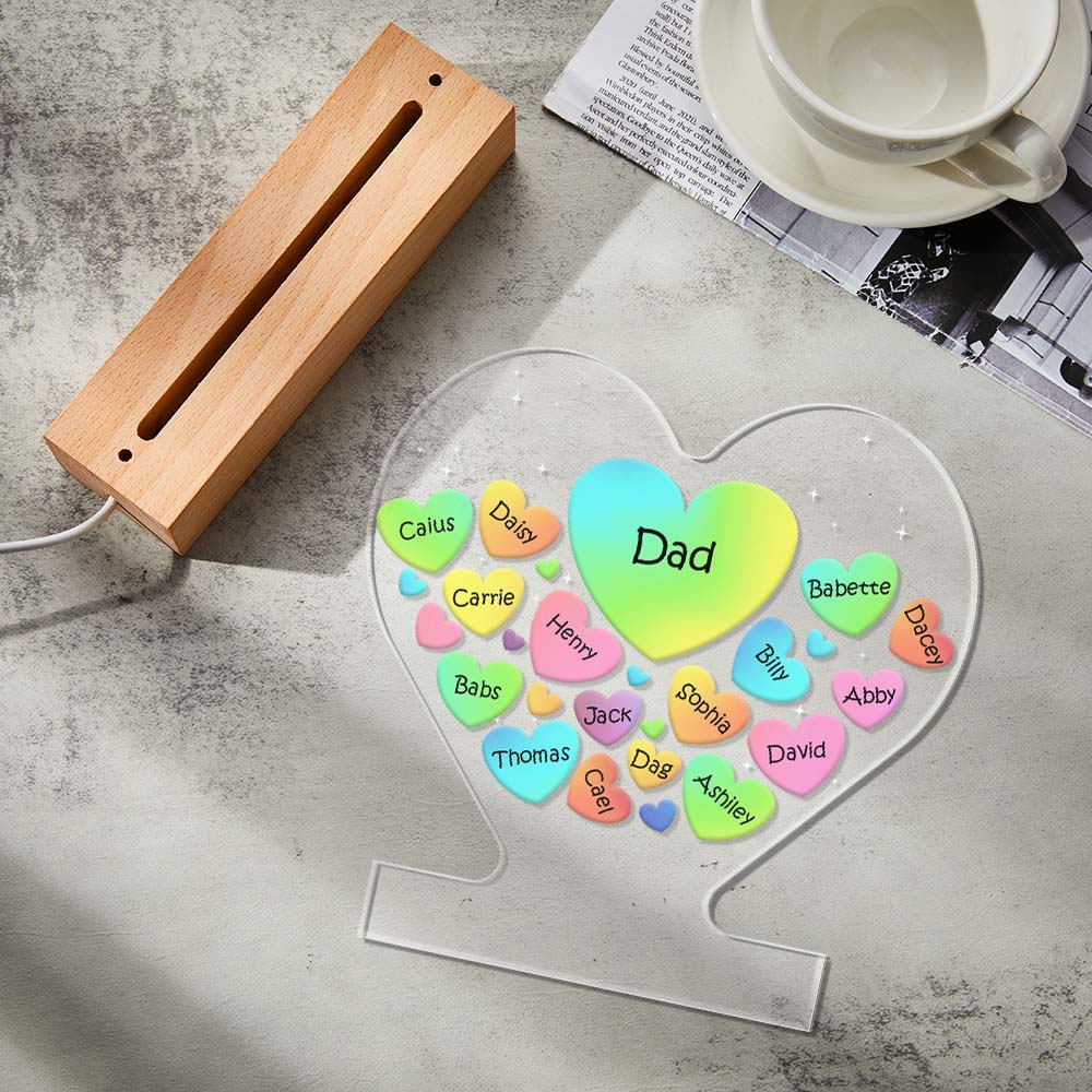 Family Heart Night Light