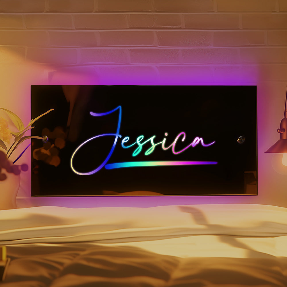 Personalized Name Mirror Light
