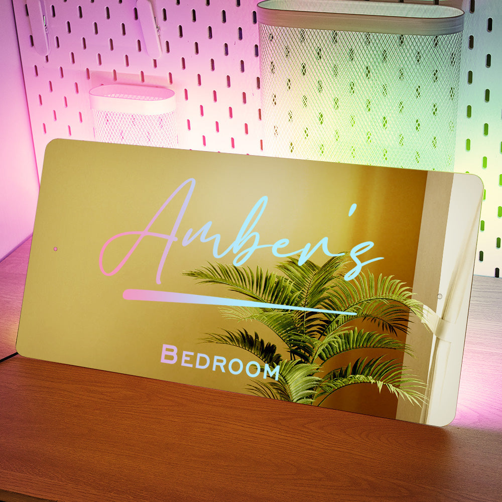 Housewarming Name Mirror Light
