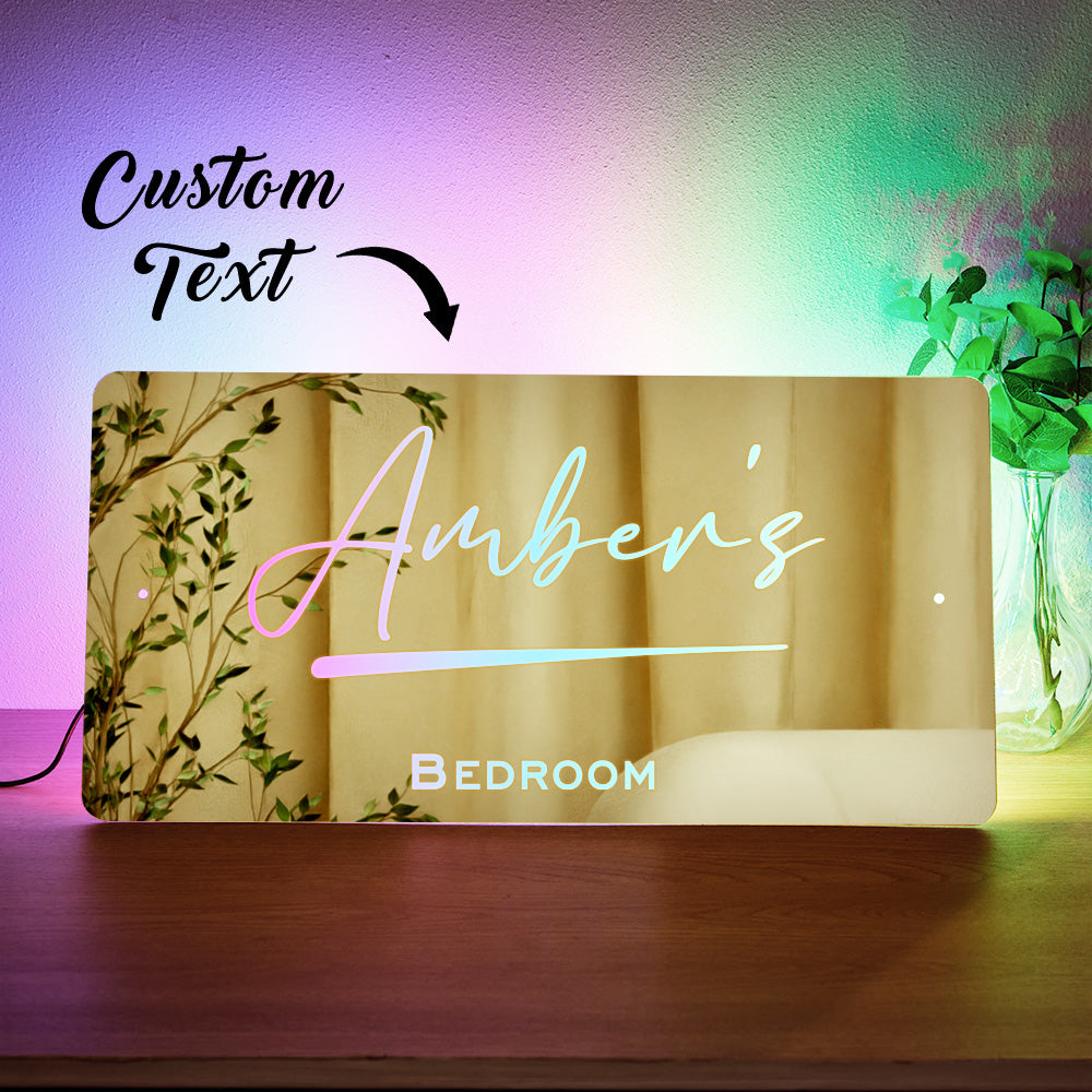 Housewarming Name Mirror Light