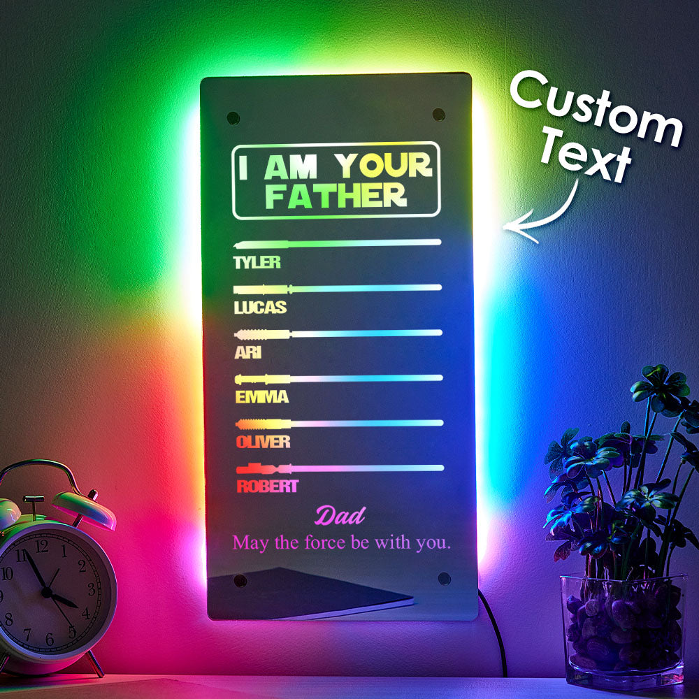 Father Lightsaber Mirror Lamp