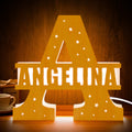 Initial Wooden Night Light