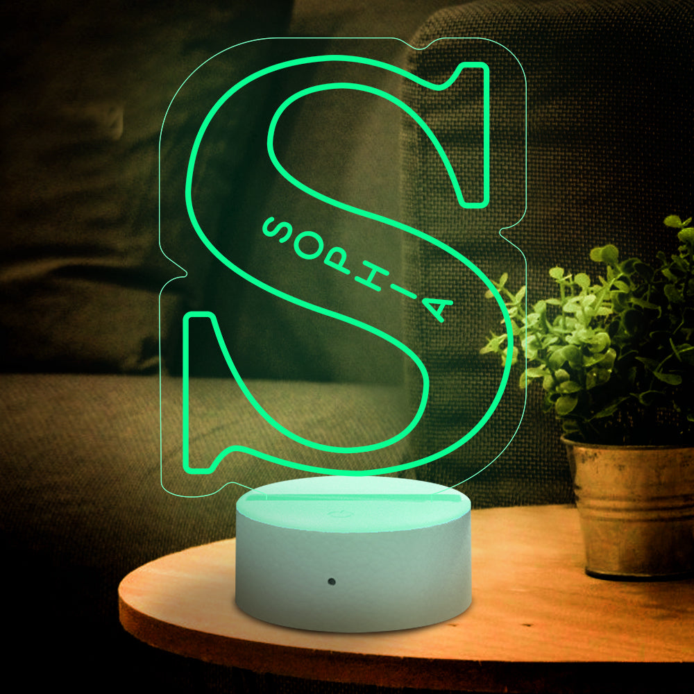 Letter Name Night Light
