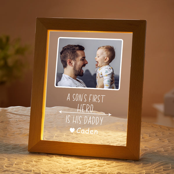 Dad Photo Plaque Night Light