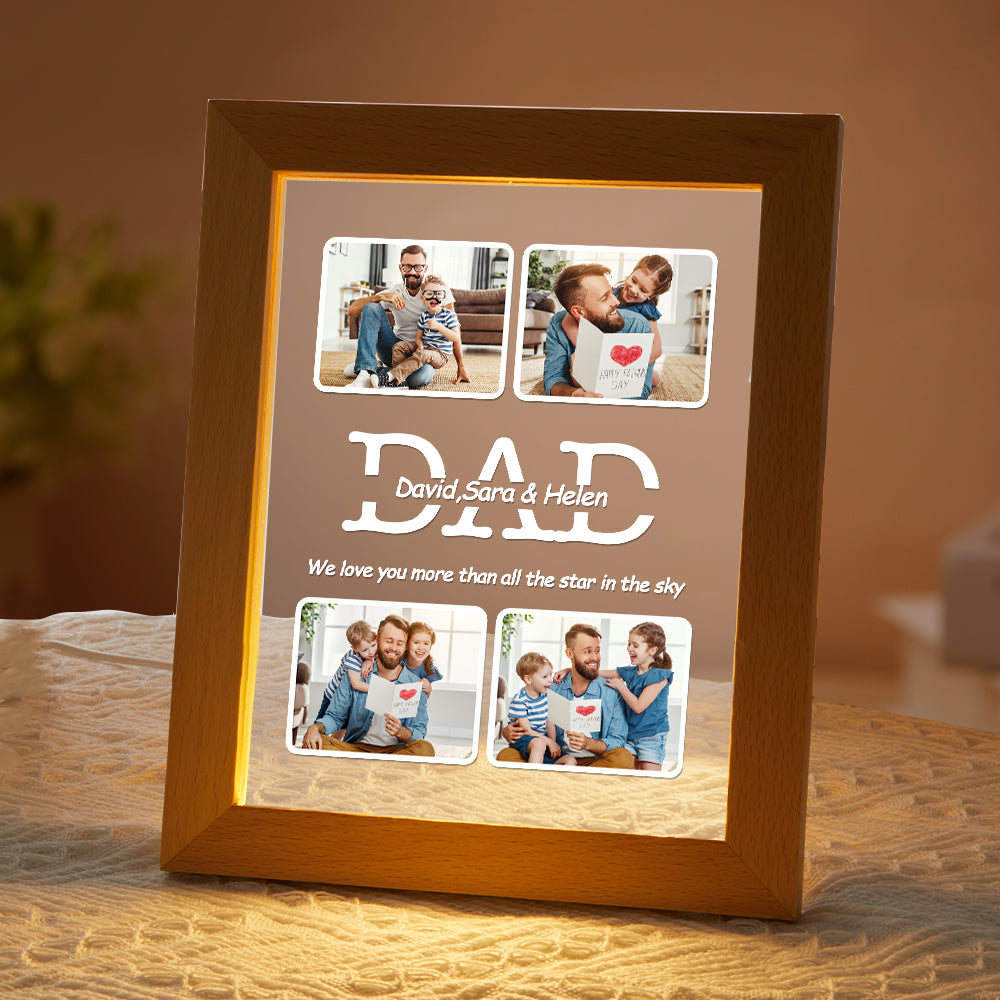 Dad Star Photo Night Light
