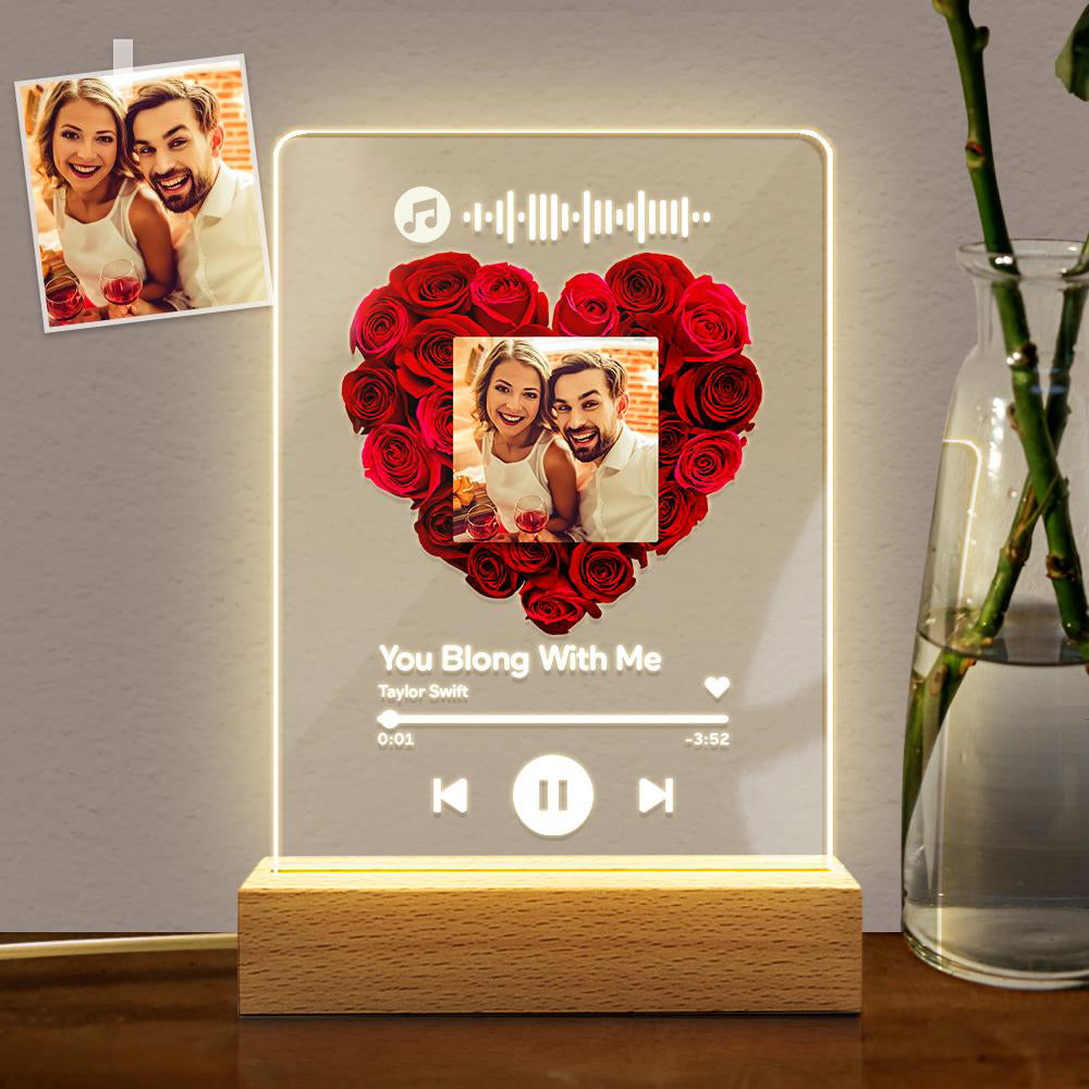 Personalized Rose Night Light