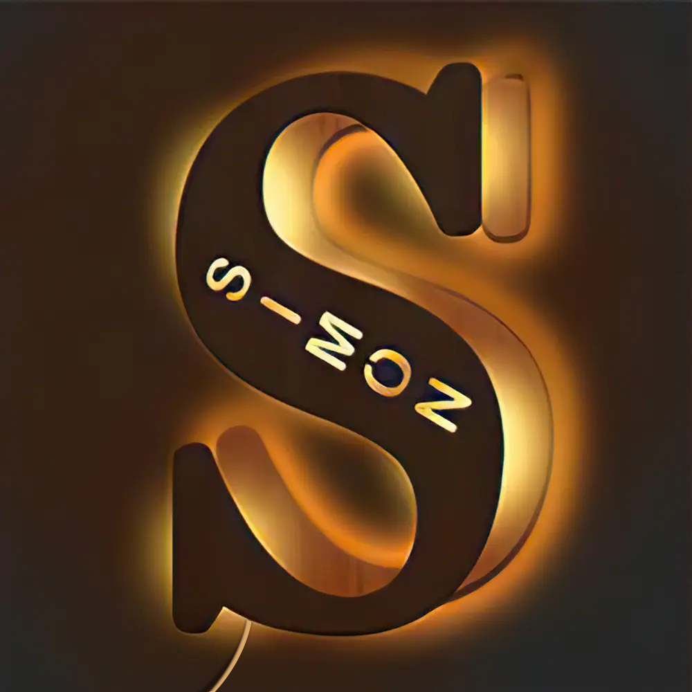 Wooden Letter Name Lamp
