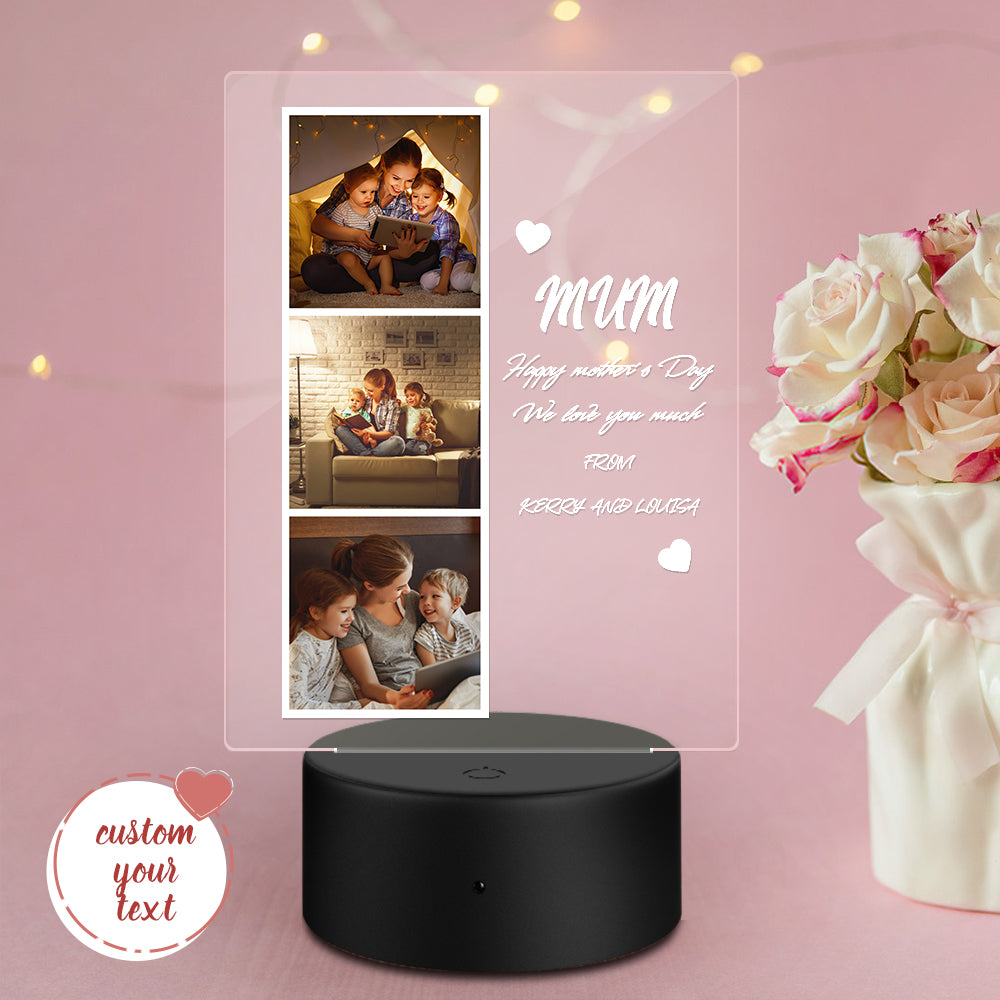 Mum Photo & Name Night Light