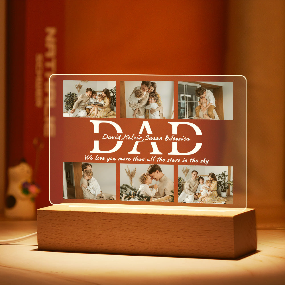 Dad Photo Collage Night Light