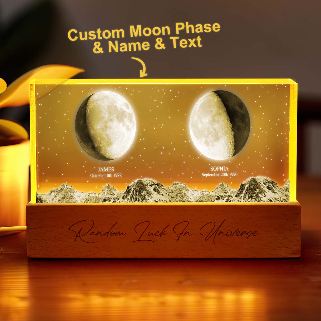 Personalized Moon Phase Night Light
