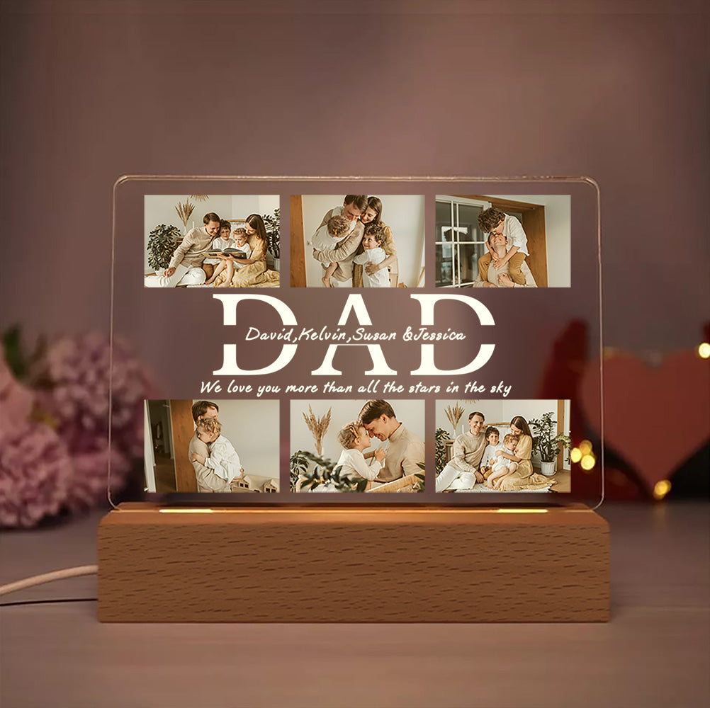 Dad Photo Collage Night Light