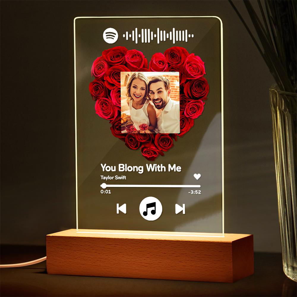 Personalized Rose Night Light
