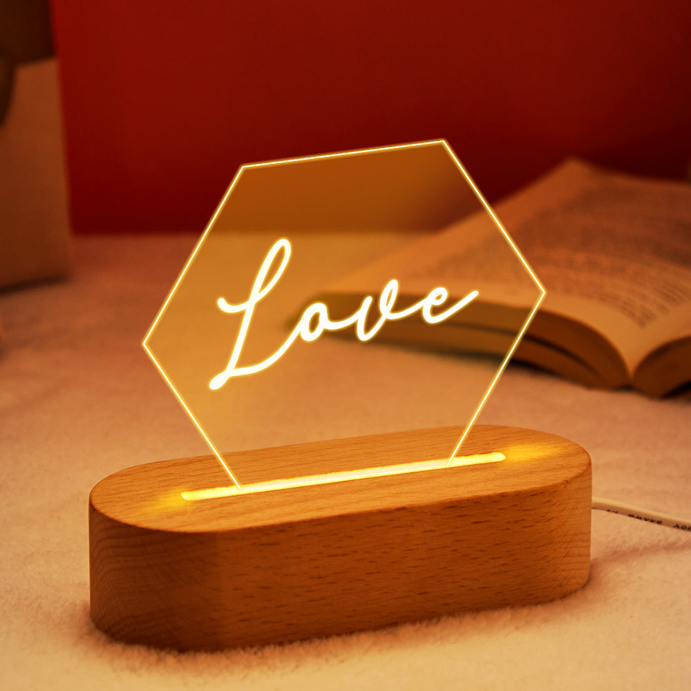 Hexagon Name Night Light