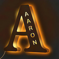 Wooden Letter Name Lamp