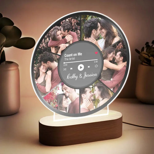Couple Record Photo Night Light