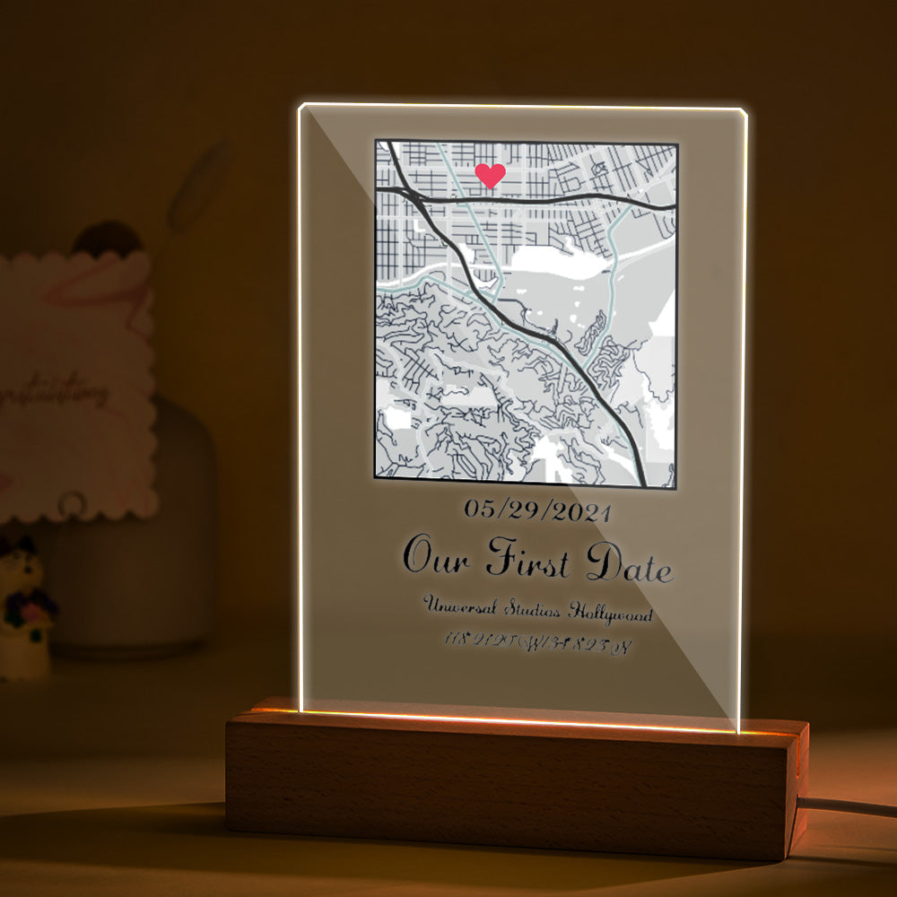 Personalized Map Night Light
