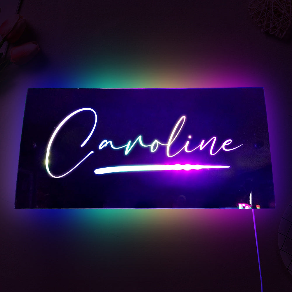 Personalized Name Mirror Light