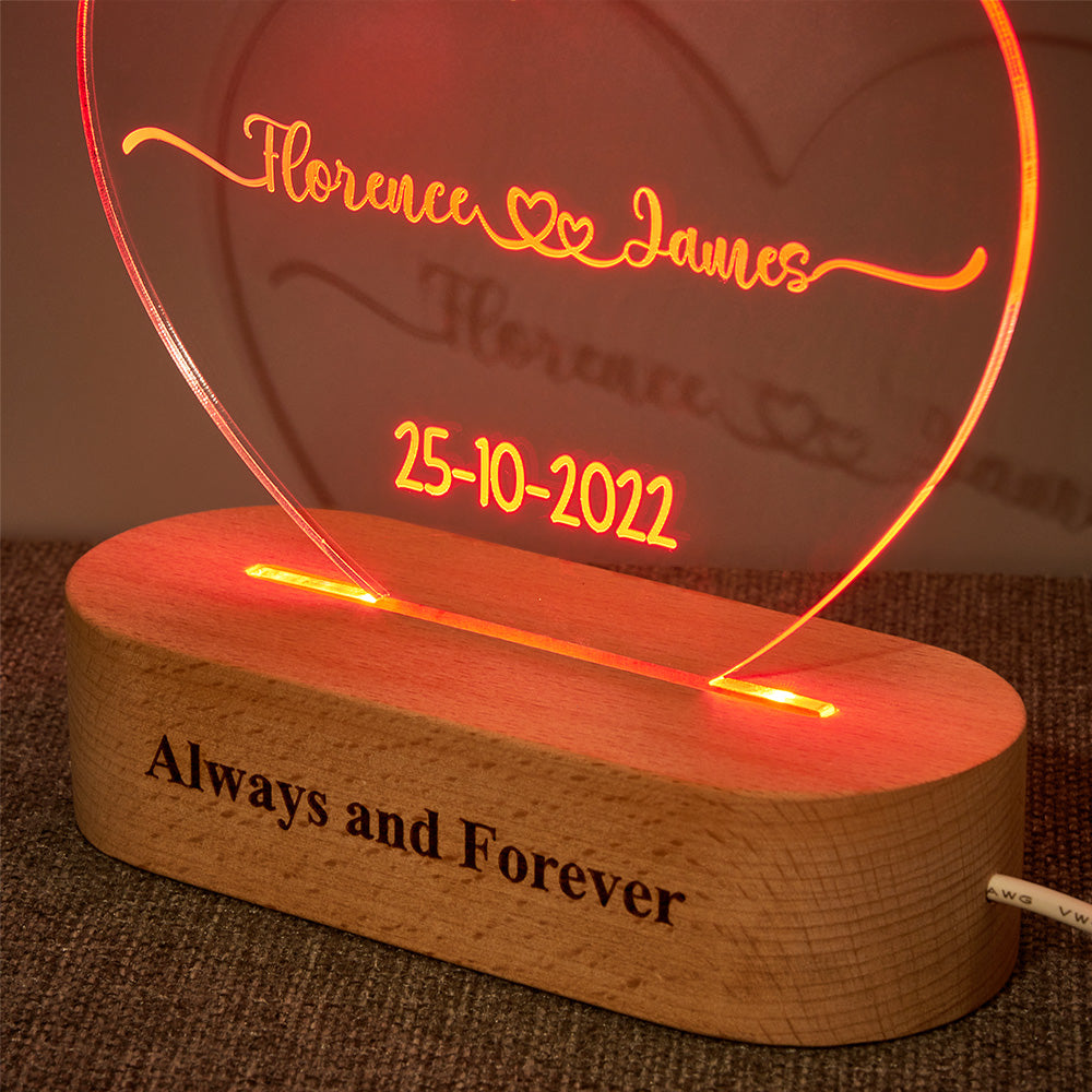 Heart Name & Date Night Light