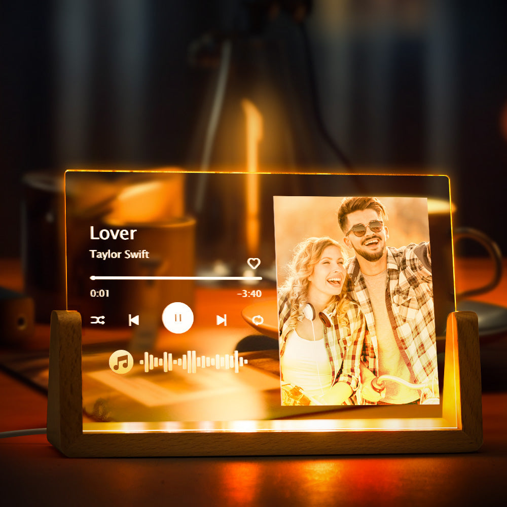 Music Code Photo Night Light