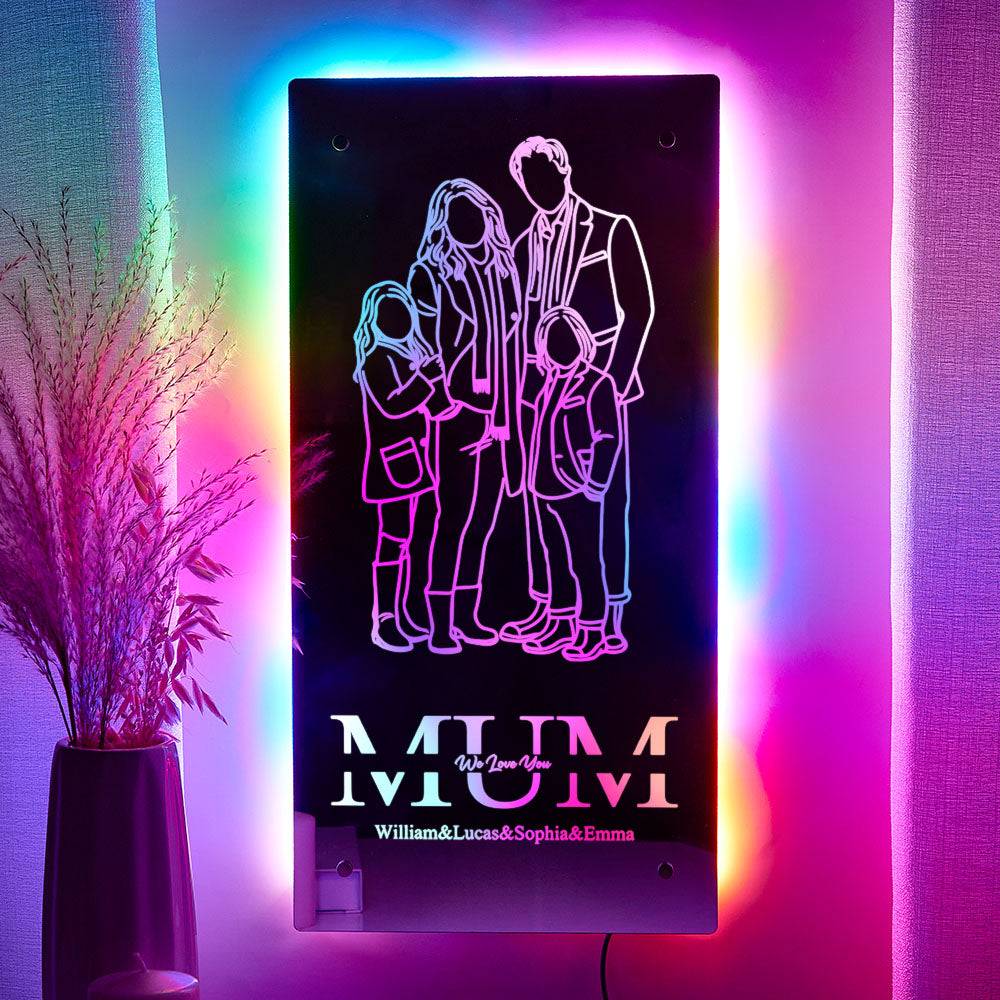 Silhouette Photo Mirror Light