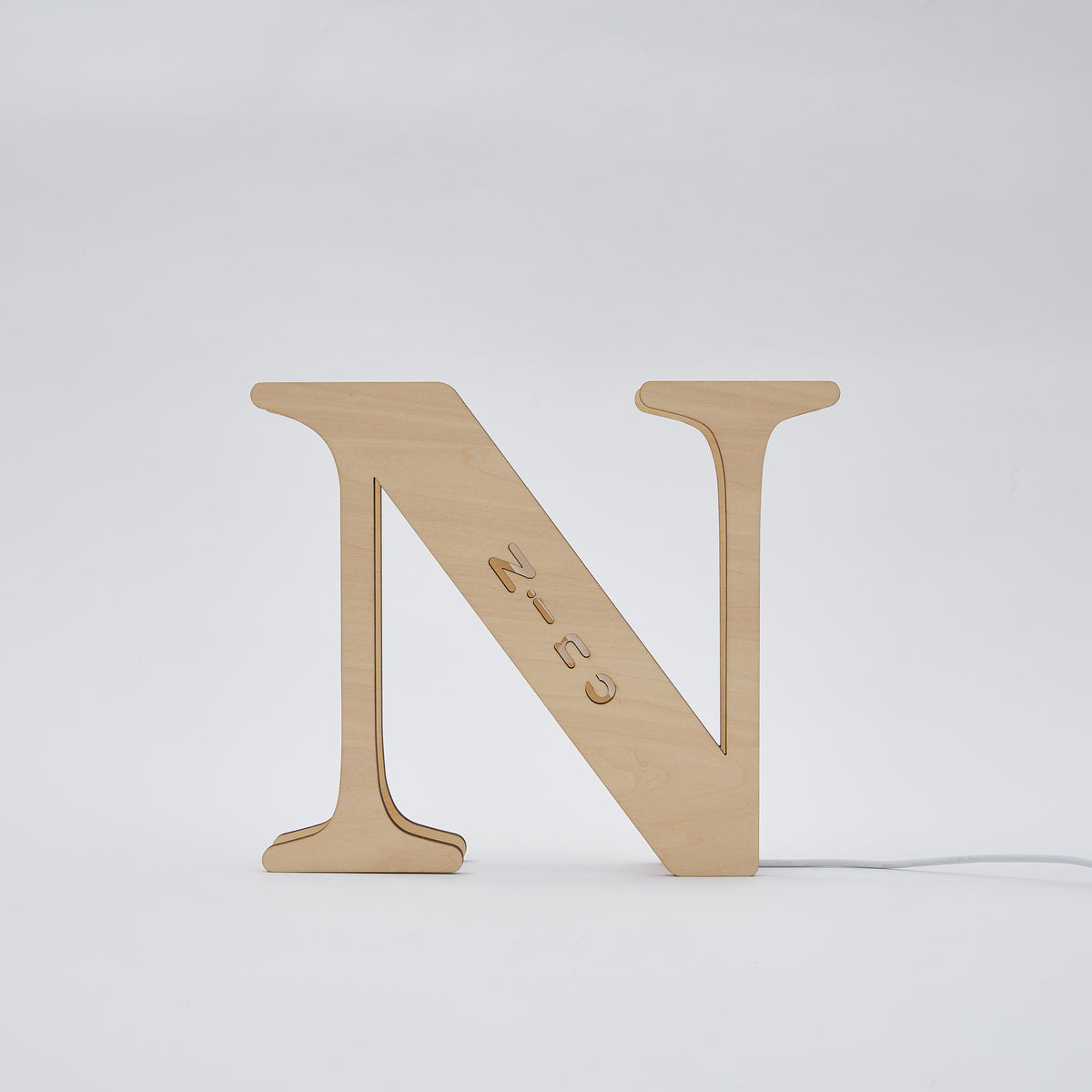 Wooden Letter Name Lamp