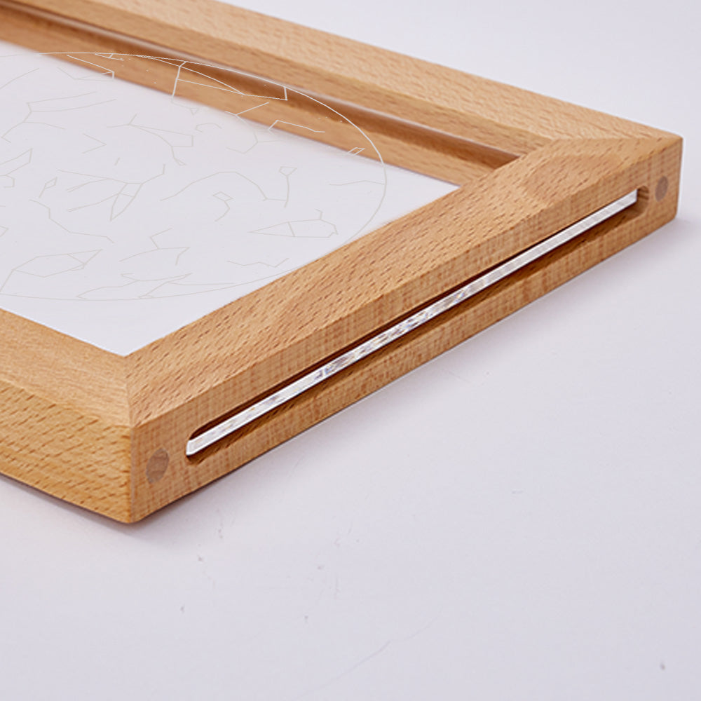 Star Map Wood Frame Night Light