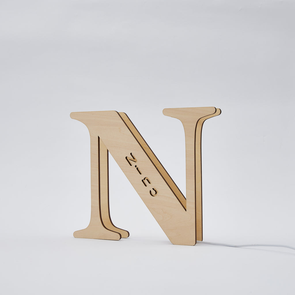 Wooden Letter Name Lamp