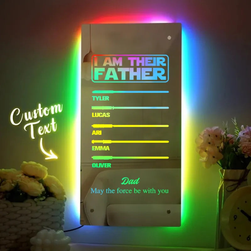 Father Lightsaber Mirror Lamp
